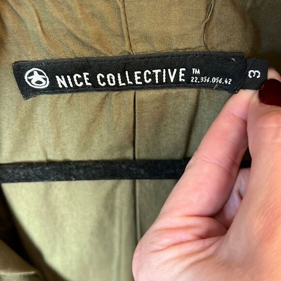 Nice Collective Womens Forrest Green Jacket size 3 - Picture 2 of 3